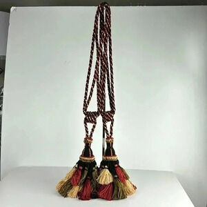 DraperyTASSELS tie backs tie backs for sale black burgundy moss green golden rod